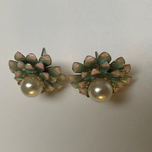 Iridescent Flower Earrings